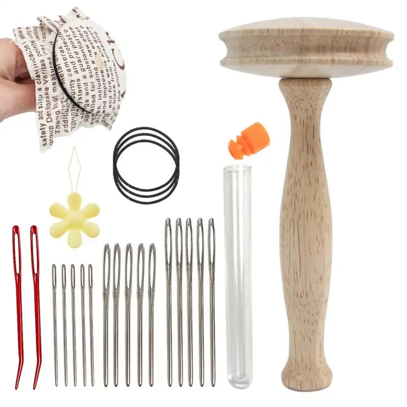 Wooden Darning Mushroom Kit – DIY Sock Mending Tool Set Darning Sewing Kit Vue