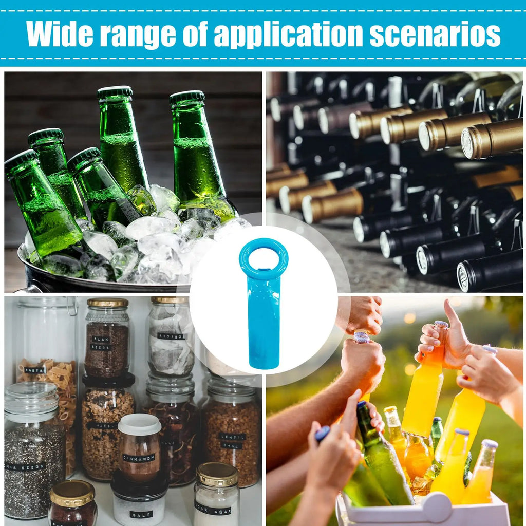 ABS Can Bottle Opener Rustproof Portable Beer Opener Kitchen Accessories Multifunctional Lid Openers Tools With Curved Handle Vue
