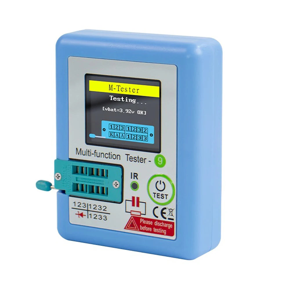 Multi-Function Transistor Tester 1.8" TFT Color Screen LCR Meter Diode MOSFET Thyristor Capacitor Inductor IR Remote Decode Tool Vue