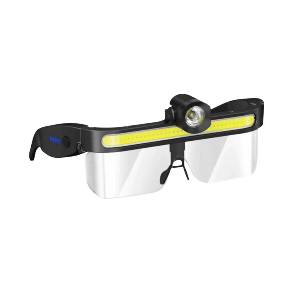 Lightweight Intelligent Sensing Headlight Waterproof Full View Floodlight Goggles Large-Area Floodlight Camping Fishing Vue Black