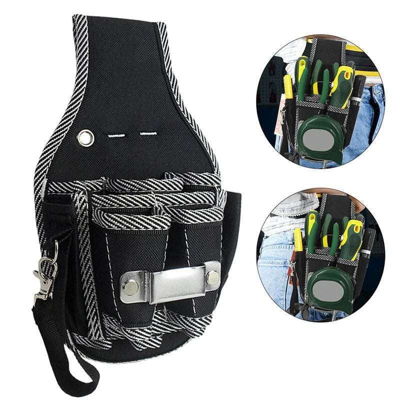 Multifunctional Tool Bag Nylon Fabric Tool Belt Screwdriver Kit Holder Tool Bag Pocket Pouch Bag Electrician Waist Pocket Case Vue