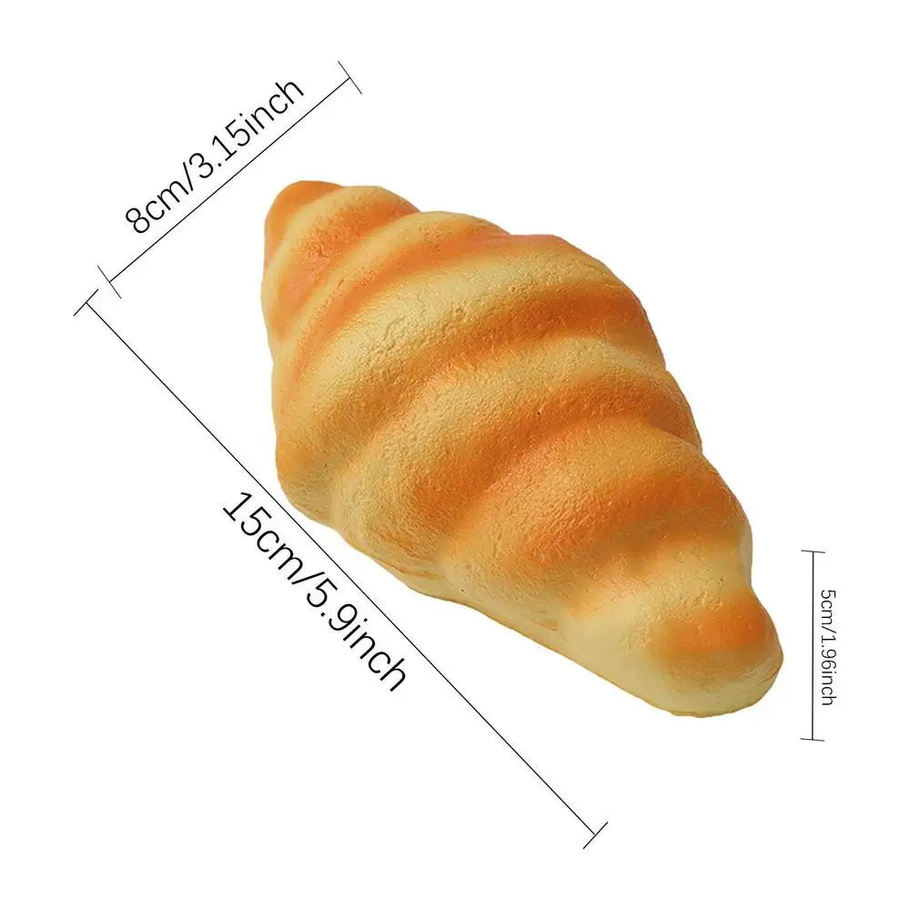 Realistic Bread Simulation Fidget Toy Elastic Soft Squeeze Stress Toy Wear Resistant Portable Emotional Relief Toy Hand Relax Vue B
