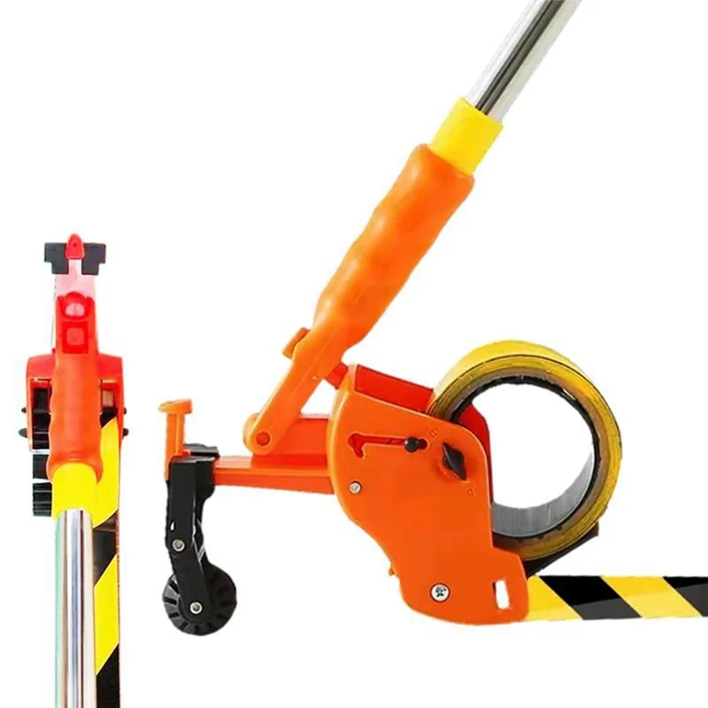 ABKW-Beauty Seam Tape Dispenser Machine Painter Tape Pasting Tool Long Handle Masking Applicator Paint Roller For Wall Floor Til Vue