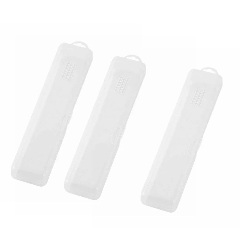 3 pcs Dustproof Lid Makeup Brush Organizer Reusable Portable Cosmetics Storage Box With Exhaust Vent Clear Storage Case Vue 3pcs Clear