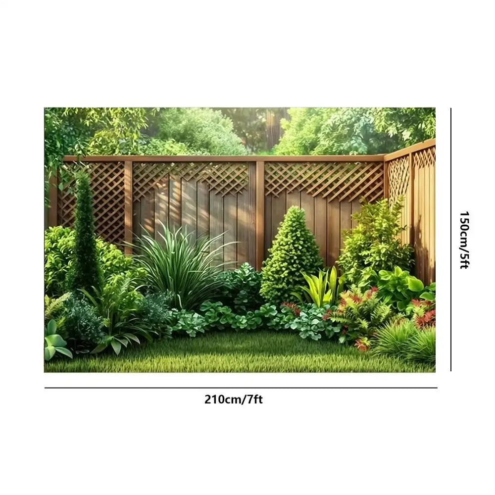 210x150cm Greenery Backdrop Outdoor Garden Photography Backdrop for Homeowners Gardeners Home Backyard Office Wedding Birthday Vue as picture