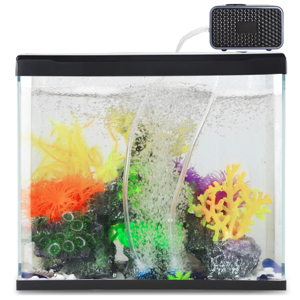 Long Lasting Life Portable Aquarium USB Charging AC/DC Oxygen Pump Fish Tank Air Pumps for Outdoor Fishing Oxygenator Pump Vue