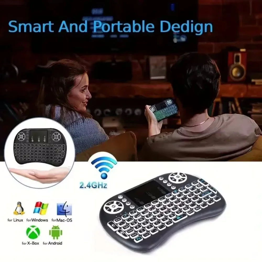 I8 Mini Wireless Keyboard 2.4G Air Mouse Remote Touchpad Use Dry Battery for Android TV Box PC Smart TV Wireless Keyboard Vue
