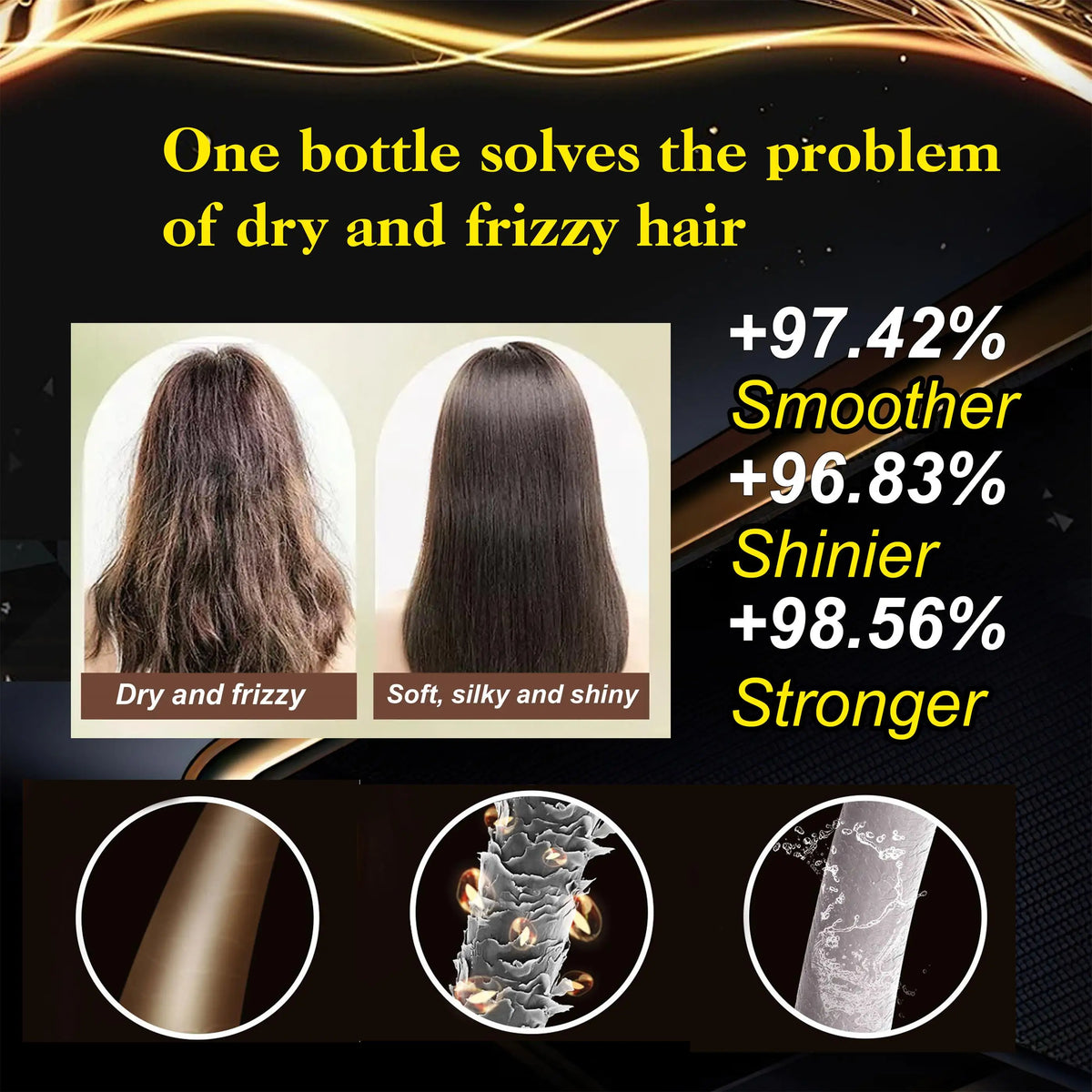 50ml Power Oil And 220ml Hair Mask Prevent Dryness Split Ends Repair Damage Frizz Tangles 5 Seconds Soft Smooth Care Vue