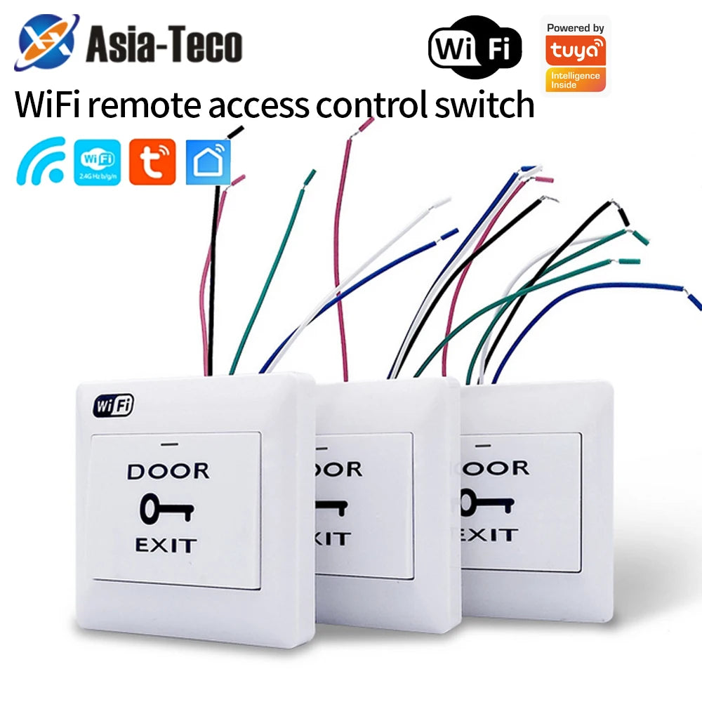 Support Tuya App WIFI Exit Switch Surface Mounted Intelligent Life Access Control System Control 4-Wire Switch Vue Default Title