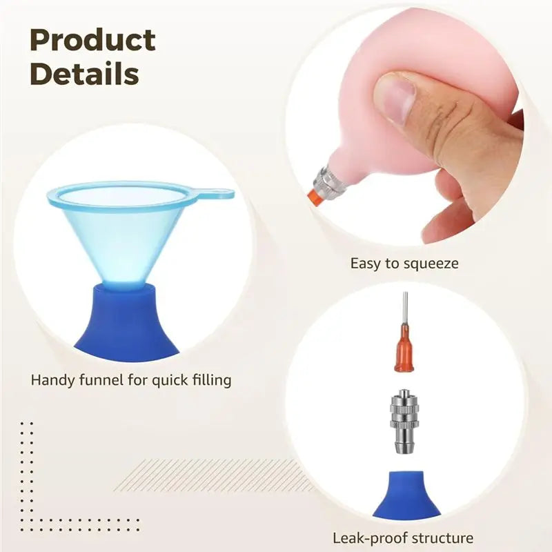 ABKW-129 Pcs Pottery Tools, Precision Tip Applicators, Pottery Slip Trailer Bottles With Needles,Filling Funnels,Pins Vue