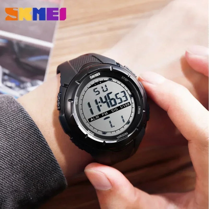 SKMEI 1025 Men's Sport Digital Watch – Waterproof LED Alarm Sport Digital Watch Vue