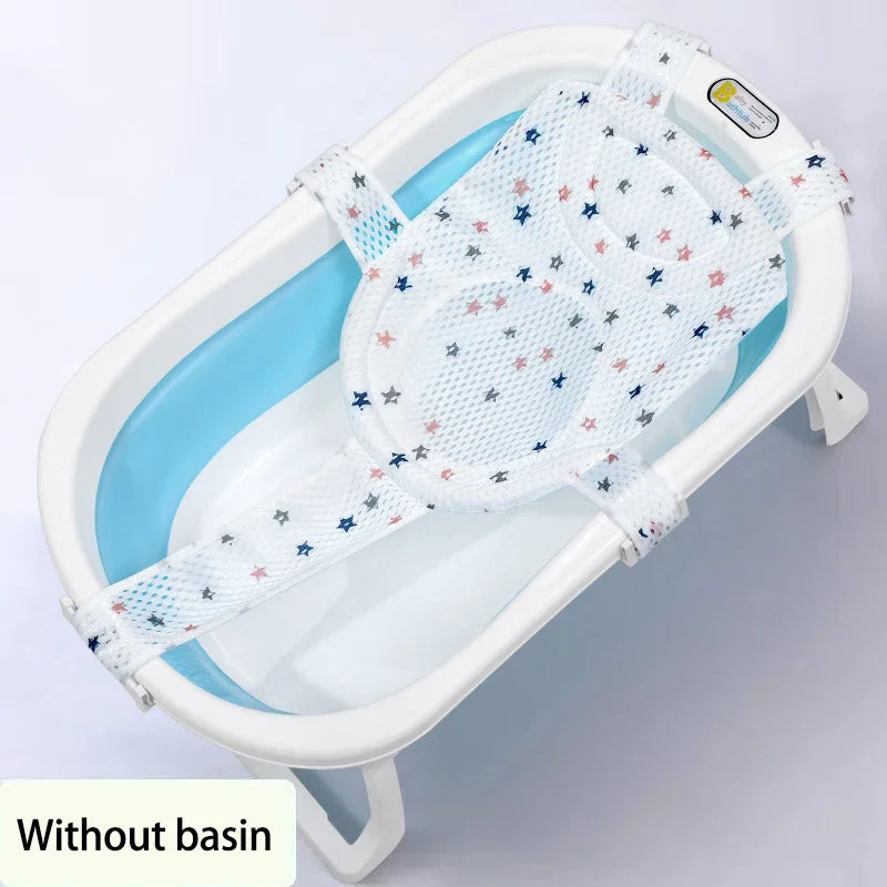 vvocci Anti-slip Baby Bath Newborn Adjustable baby Bathtub Shower Cradle Bed Seat Bathtub Pillow SeatCushion Cross-shaped NetMat Vue