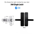 YRHAND Matt Black Fingerprint Door Lock TTLock App Code Card Key Smart Door Lock Security Digital Electronic Lock For Home Vue H03 TTB 70 China Mainland