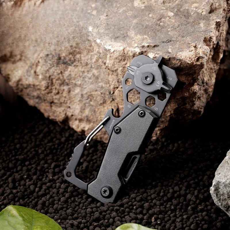 Outdoor Multifunctional Mountaineering Buckle Bottle Opener Portable High Hardness EDC Mini Pocket Folding Knife Tool Vue