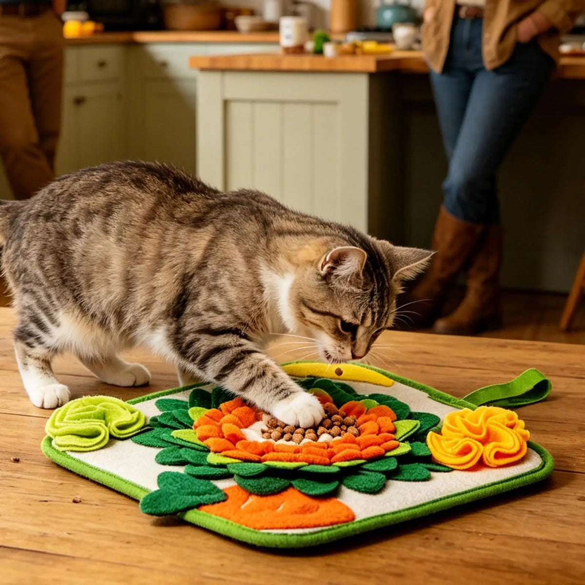 Rabbit Sniffing Pad Mental Stimulating Snuffle Mat for Bunny Cats Hamster Smell Training Toy Home Cage Hutch Playtime Training Vue