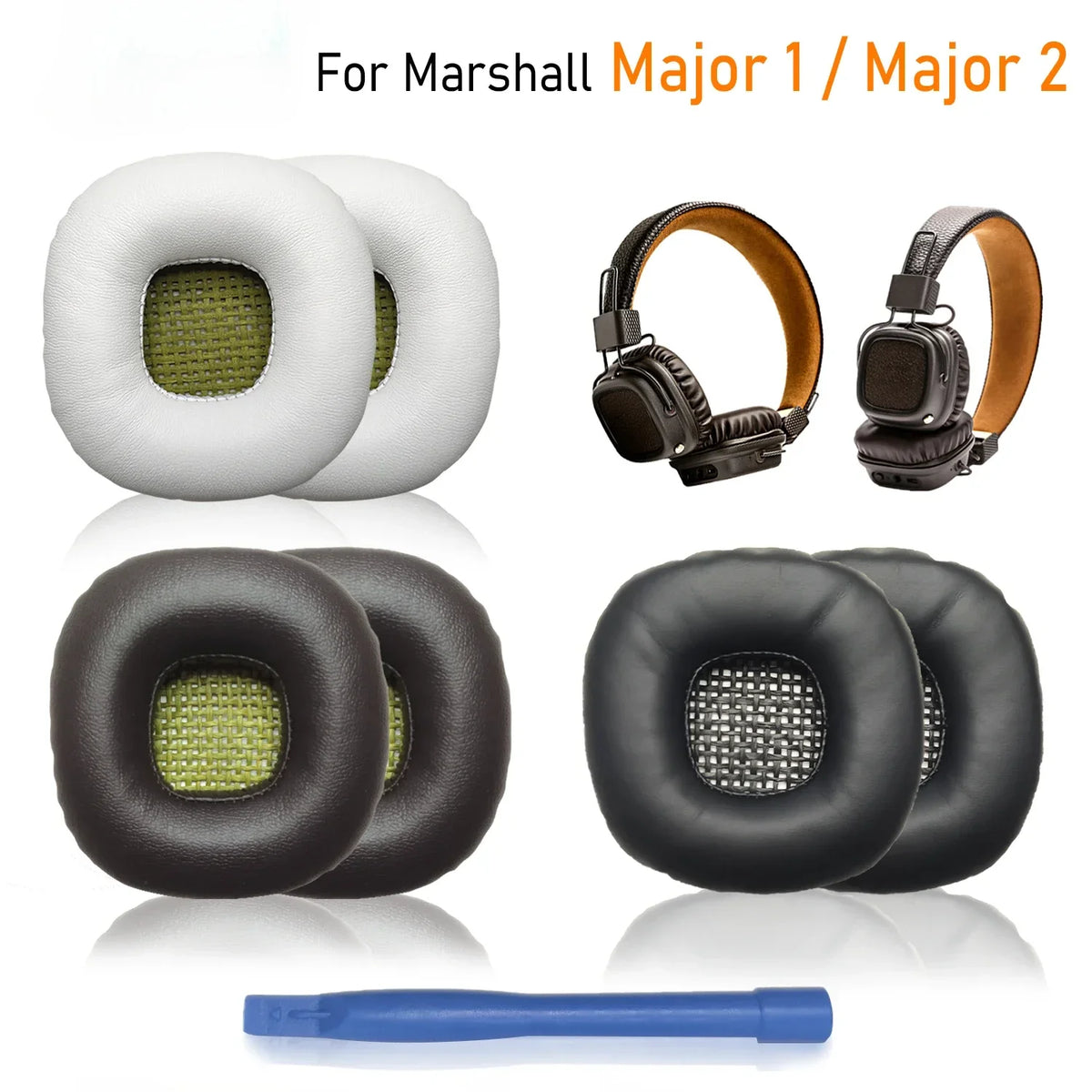 Replacement Earpads For Marshall Major 1 2 Headphones Ear Pads Cushion Cover Major II I Foam Pad Repair Parts Vue
