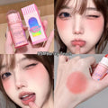 Lightweight Blush Stick Multi Functional Waterproof Long Lasting Easy Color Nude Pink Brown Blusher Cosmetics Bar Korean Makeup Vue 05