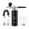 USB Rechargeable Airbrush Kit with Compressor – 0.3mm Spray Gun Airbrush Compressor Kit Vue Black