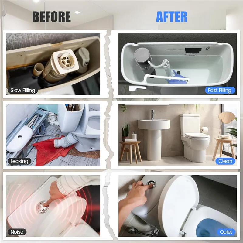 Universal Toilet Fill Valve Quiet And Fast Fill Solves Slow Filling, Leaks, And Noise Issuesabkw Vue
