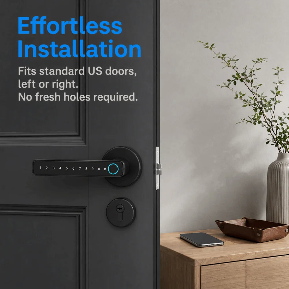 Remote Lock Smart Fingerprint Door Lock Smart Password Electronic Digital Door Handles Bluetooth WiFi Gateway Vue