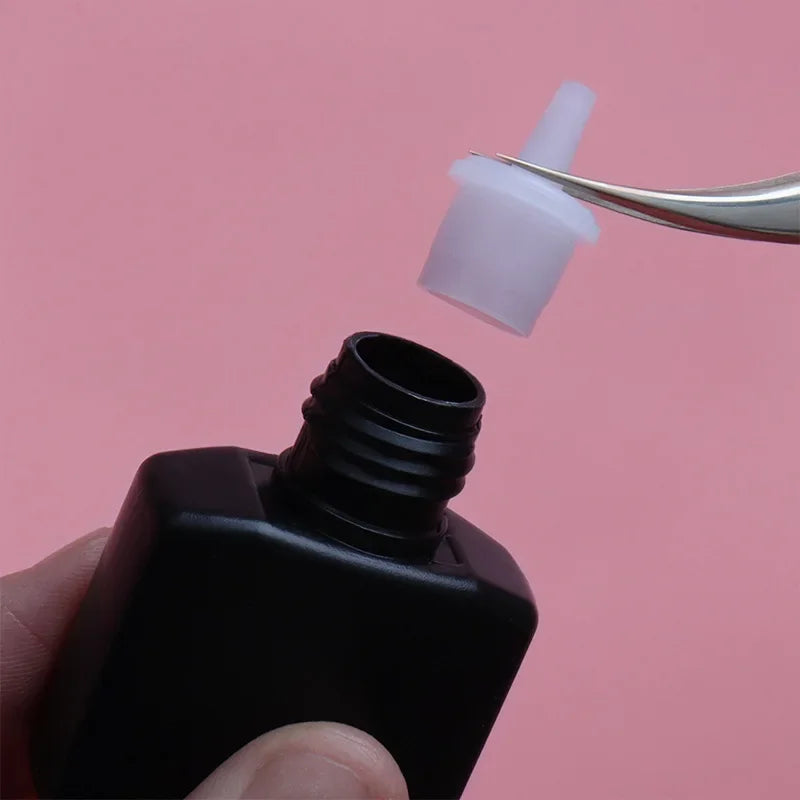 vvocci 20Pcs EyelashTools Individual Eyelashes Extension False Lash Glue Bottle Plug Adhesive Cup Nozzle Adhesive Holder Stopper Vue