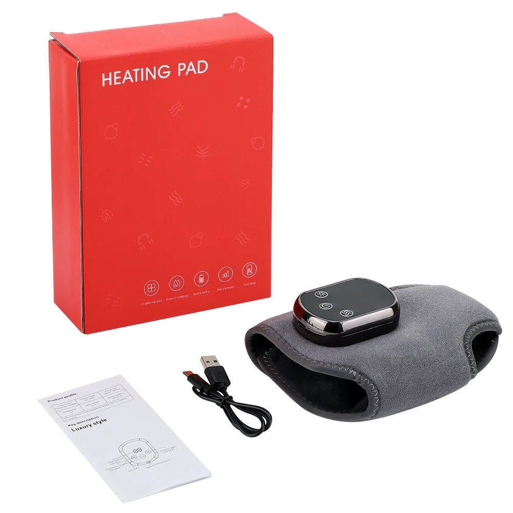 Electric Foot Massager Vibration Relaxation Ankle Massager Warm Hot Compress Ankle Brace Joint Sprain Support Ankle Protection Vue GRAY Germany
