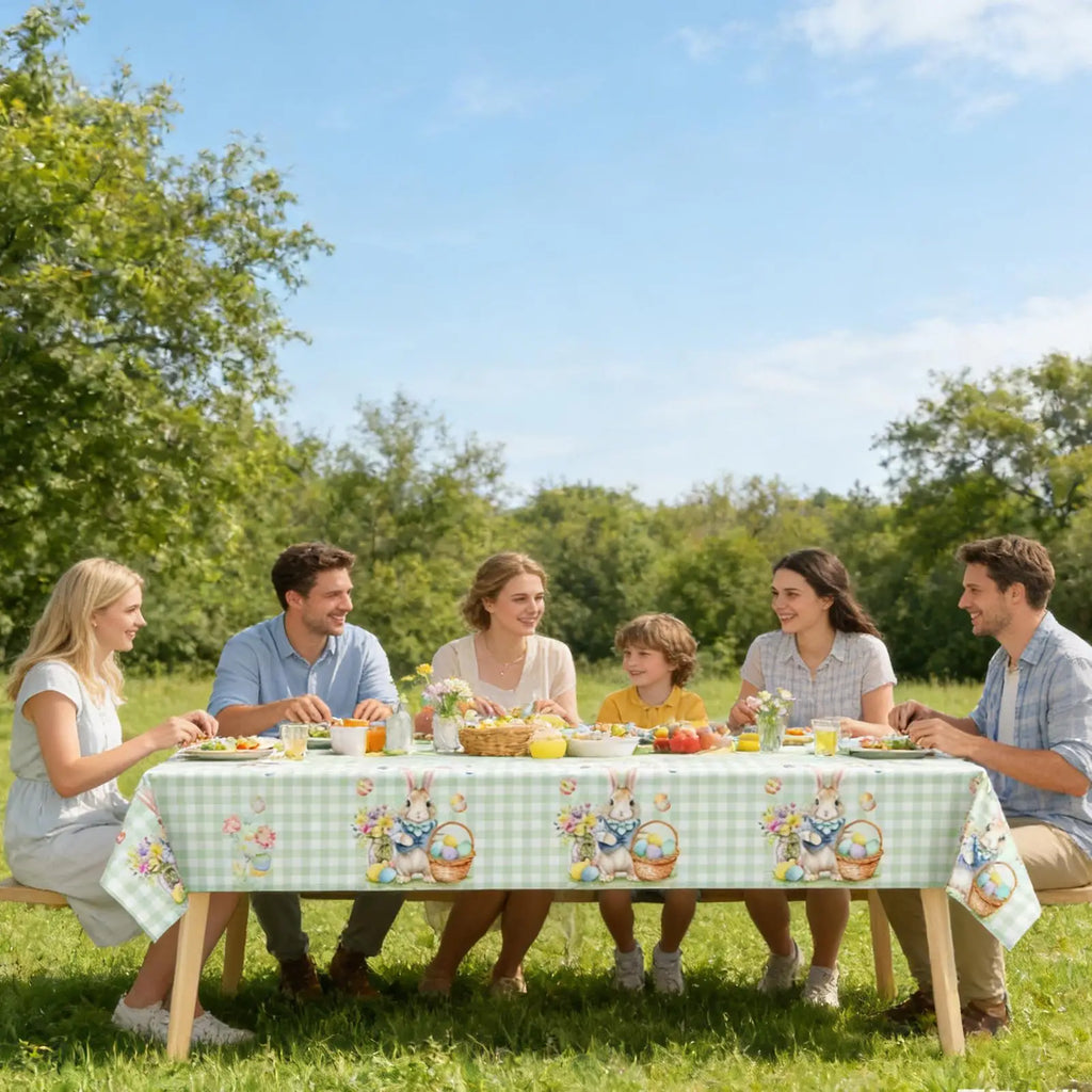 274x130cm Easter Tablecloths disposable Rectangular Waterproof Table Cover Rectangle Table Cover Decorations for Picnic Kitchen Vue