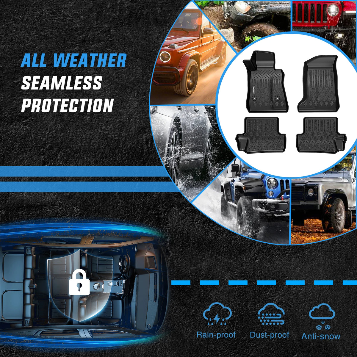 Nilight TPE Floor Mats for Chevy Impala 2014 2015 2016 2017 2018 2019 2020 (Not for Vinyl Floors) 2016-2023 Chevrolet Camaro 2013 - 2015 Chevrolet MalibuAll Weather Custom Fit Heavy Duty Floor Liners Vue