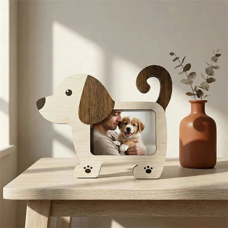 2pcs Cartoon Cat Wooden Picture Frame Cute Tabletop Memorial Home Display Party Centerpiece For Kids Girls Women Birthday Gift Vue