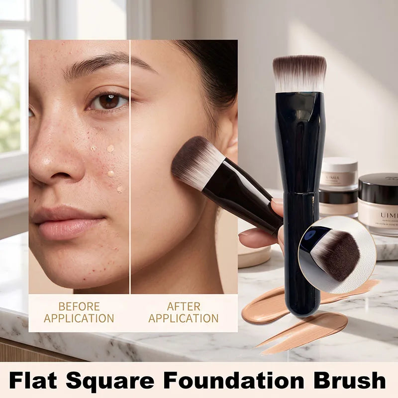 Flat Square Foundation Brush Wide Flat Head Liquid Foundation Concealer Applicator Makeup Brush Flawless Base Liquid Cream Brush Vue