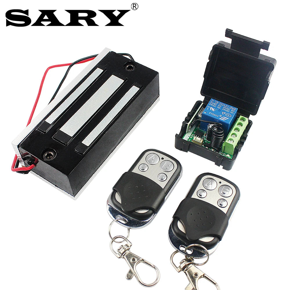 Wireless remote control magnetic lock set 60KG remote control electronic door lock 100Lbs electromagnet Vue