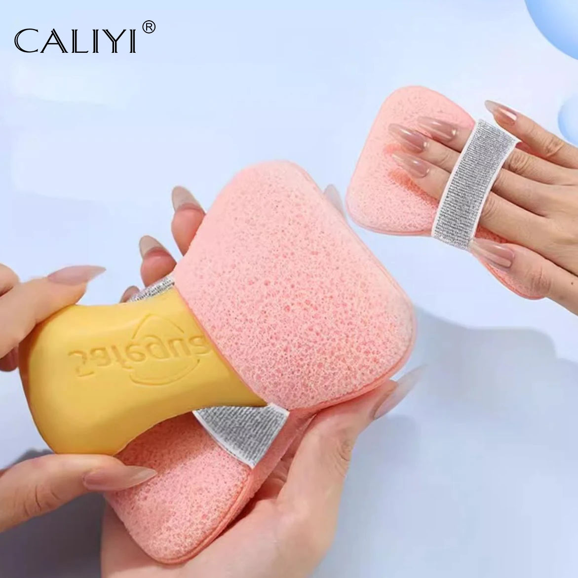 1PCS Sponge Soap Bag Bath Cleansing Foaming Net Pouch Body Exfoliating Scrubber Sponges Bathroom Nylon Soap Pocket Vue