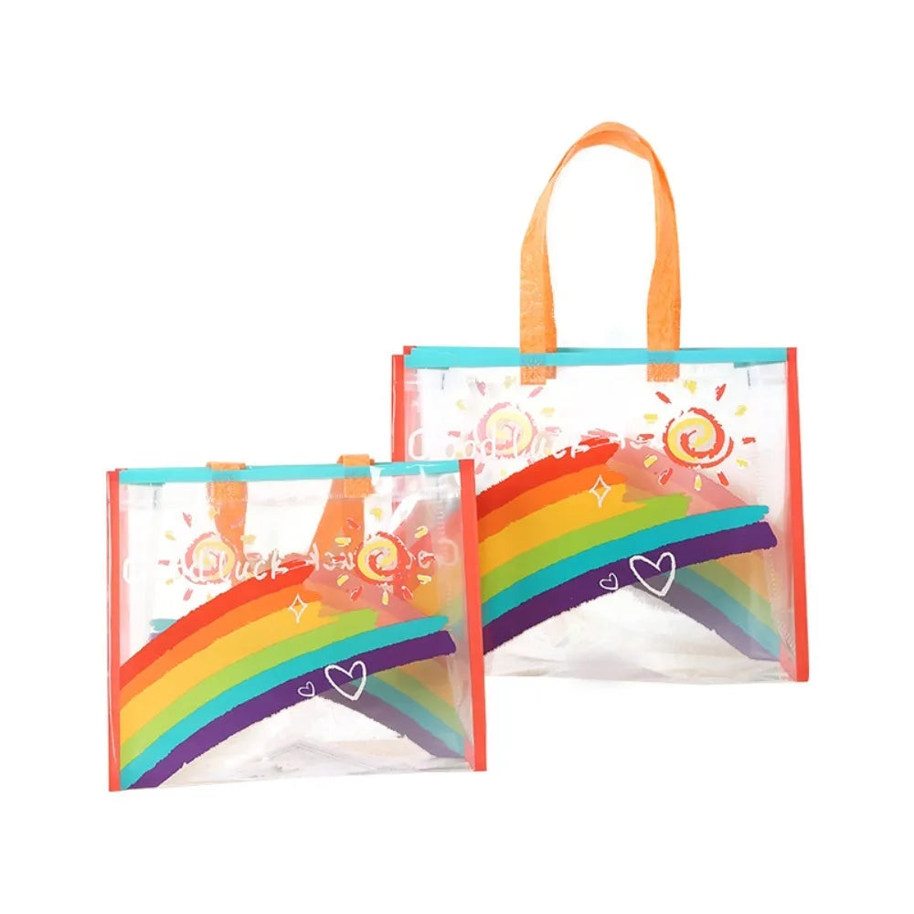 PVC Transparent Rainbow Shoulder Bag Waterproof Beach Swimming