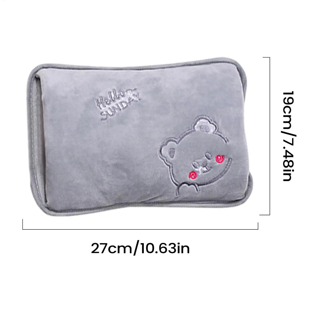 Hot Water Bottle Rechargeable Leak-Proof Hand Warme Hot Water Bag with Soft Cover for Period Cramps Muscles Neck Legs Belly Body Vue