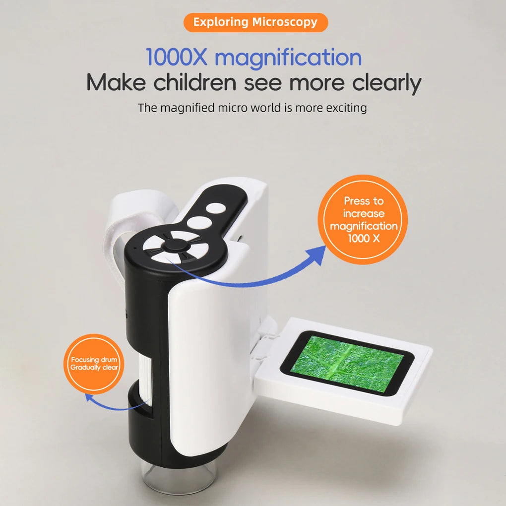 Kids Handheld Digital Microscope 100X–1000X Portable USB Scope Kids Digital Microscope Vue