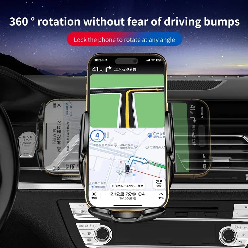 30W Car Wireless Charger Automatic Car Phone Holder Infrared Induction for iPhone16 15 14 13 12 Samsung Fast Charging Station Vue