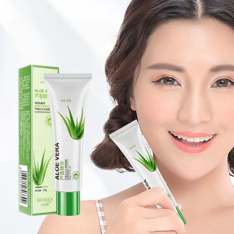 1 Tube/Aloe Vera Hydrating Eye Gel, Contains Aloe Vera Skin-Beneficial Ingredients, a Refreshing Gel That Provides a Cool Touch and Hydrates the Skin, Soothes and Moisturizes, and Nourishes the Skin Around the Eyes. Suitable Vue