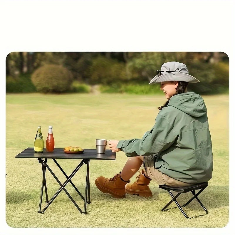 Portable Folding Stool Outdoor Camping Fishing Small Adjustable Zipper