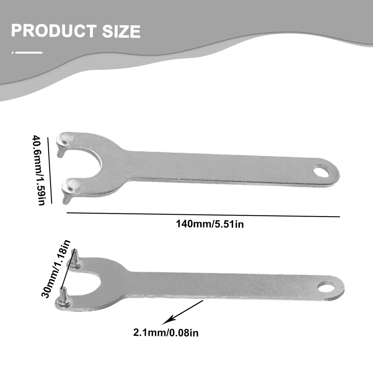 Angle Grinder Flange Wrench 2-Jaw Spanner Key Tool Flange Wrench Spanner Vue