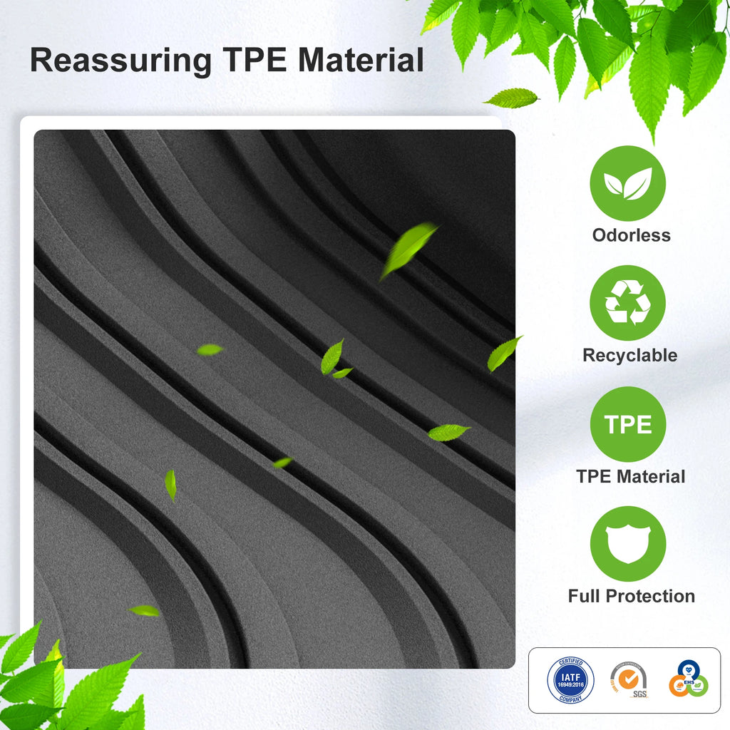 Smabee for Dodge RAM 2500/3500 2002-2025 2026 & Ram 1500 Classic 2019-2024 & Ram 1500 2002-2018 6.4FT Truck Bed Mat TPE 3D Pad Vue