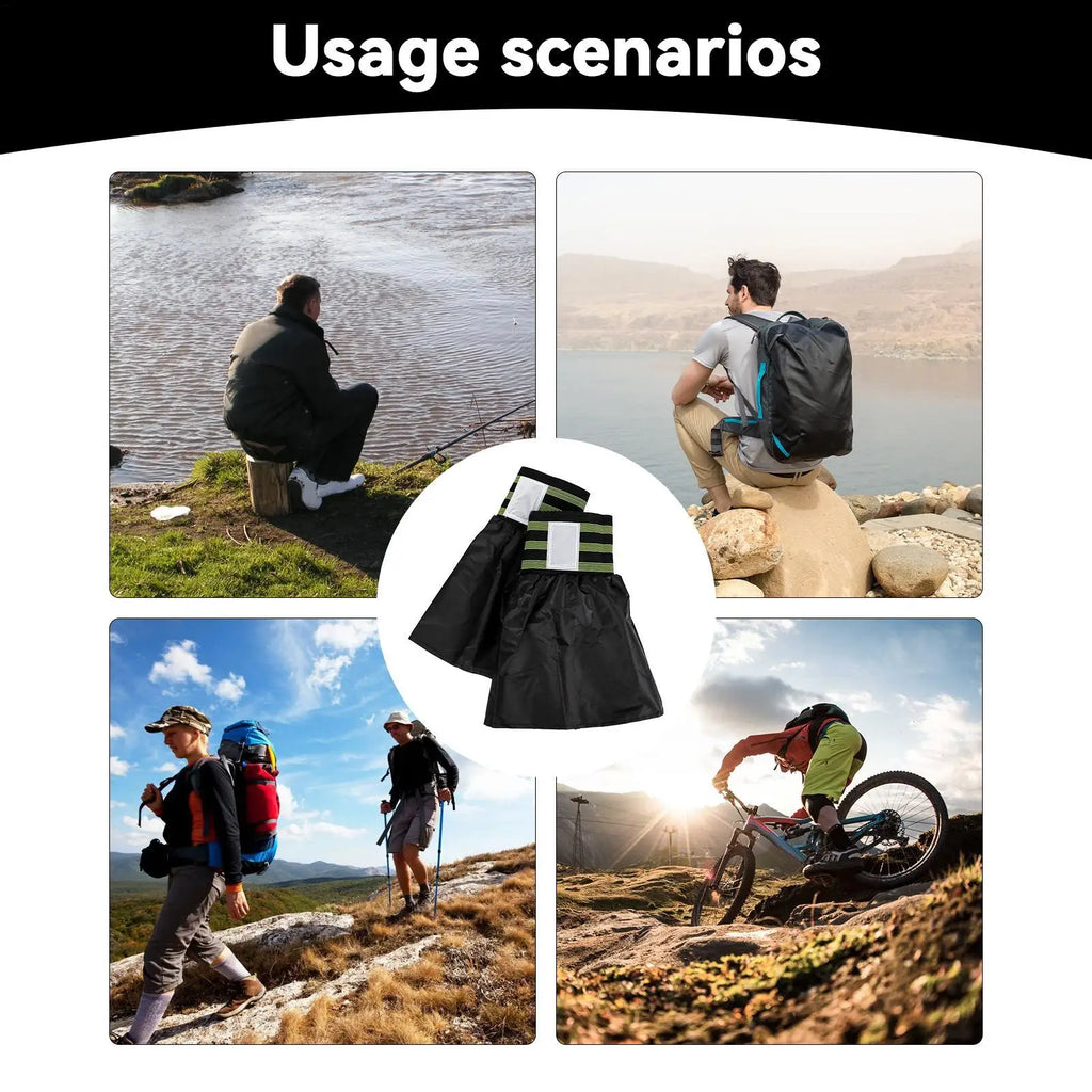 2pcs Leg Gaiters For Men Trail Gaiters Low Waterproof Adjustable Trail Gaiters Low Breathable Boots Gators Extended Snow Gaiters Vue