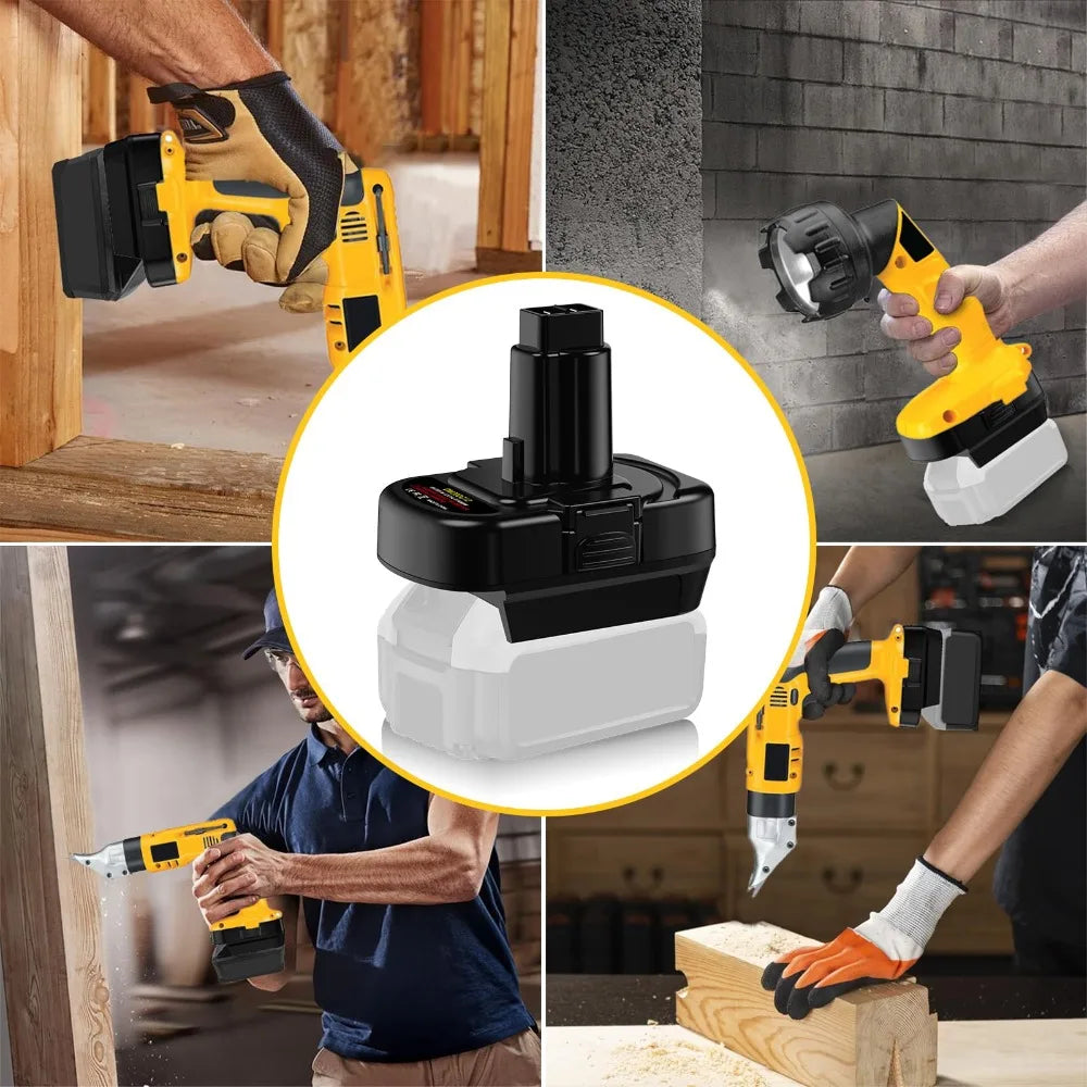 DM20DC12 Battery Adapter for DeWalt 20V for Milwaukee 18V Batteries Converting To for DeWalt 12V/14.4V Ni-CD Ni-MH Battery Tools Vue