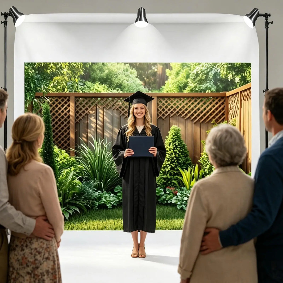 210x150cm Greenery Backdrop Outdoor Garden Photography Backdrop for Homeowners Gardeners Home Backyard Office Wedding Birthday Vue