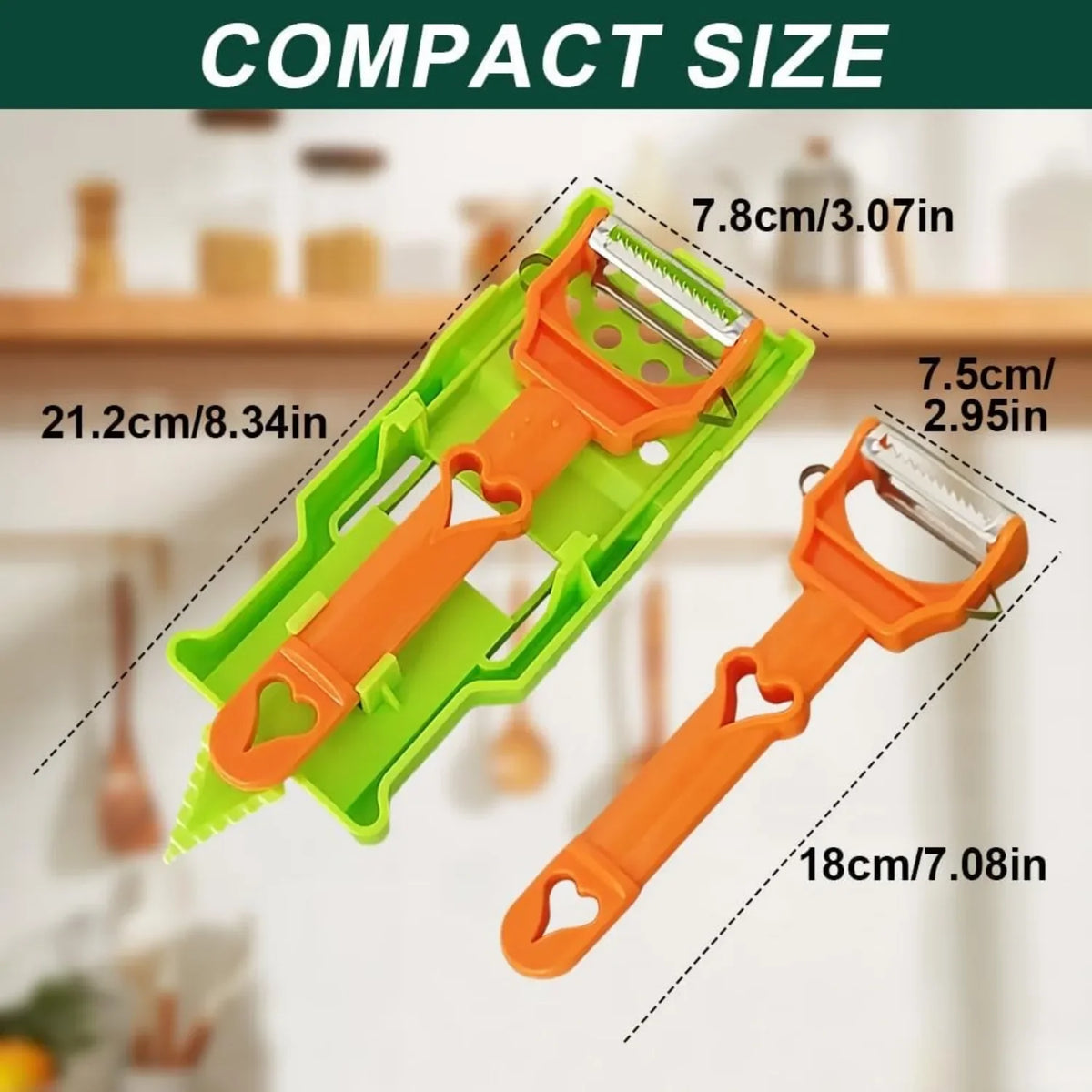 2-Piece Julienne & Vegetable Peeler Set – Multifunctional Slicer Julienne Peeler Set Vue