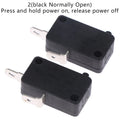 2pcs KW16(5)A 250VAC Microwave Oven Door Micro Normally Open Normally Close Switch Door Interloc Vue 2black push on