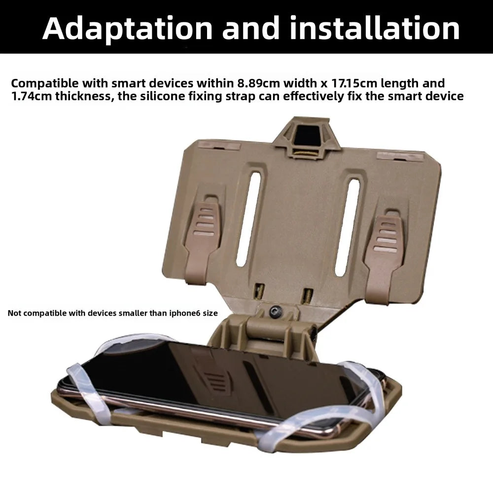 Tactical Vest Mobile Phone Holder MOLLE Mounted Outdoor Military Fan Chest Hanging Field Chest Board Carrier Folding Navigation Vue