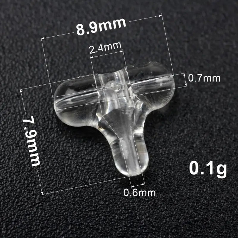 30Pcs/Pack Fishing Beads Transparent Clear Oval Double Cross Hole Beads Sabiki Rig 3 Way Connector Cross Bead Fishing Tackle Vue 30Pcs