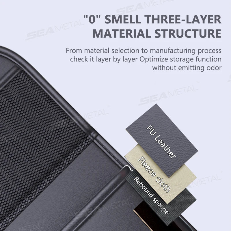 SEAMETAL Car Seat Back Storage Bag Multi-Pocket Backseat Organizer with Foldable Tray Large Capacity Storage Pocket Hanging Bag Vue