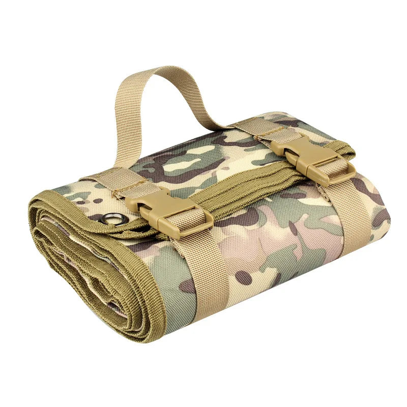 Outdoor Tactical Camouflage Shooting Mat Thickened Camping Tourism Hiking Moisture-proof Mat Portable Waterproof Floor Mat Vue CP