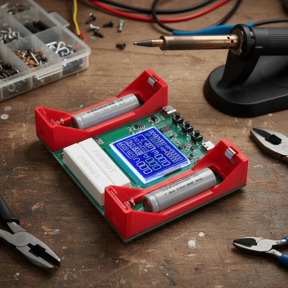 Type-C Interface Battery Capacity Tester Cycle Detector Tester Internal Resistance Tester Automatic Charge Discharge Vue